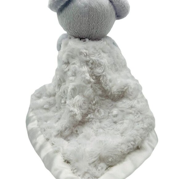 Blankets & Beyond White Bear Baby Lovey Security Blanket Satin Back - Picture 3 of 7
